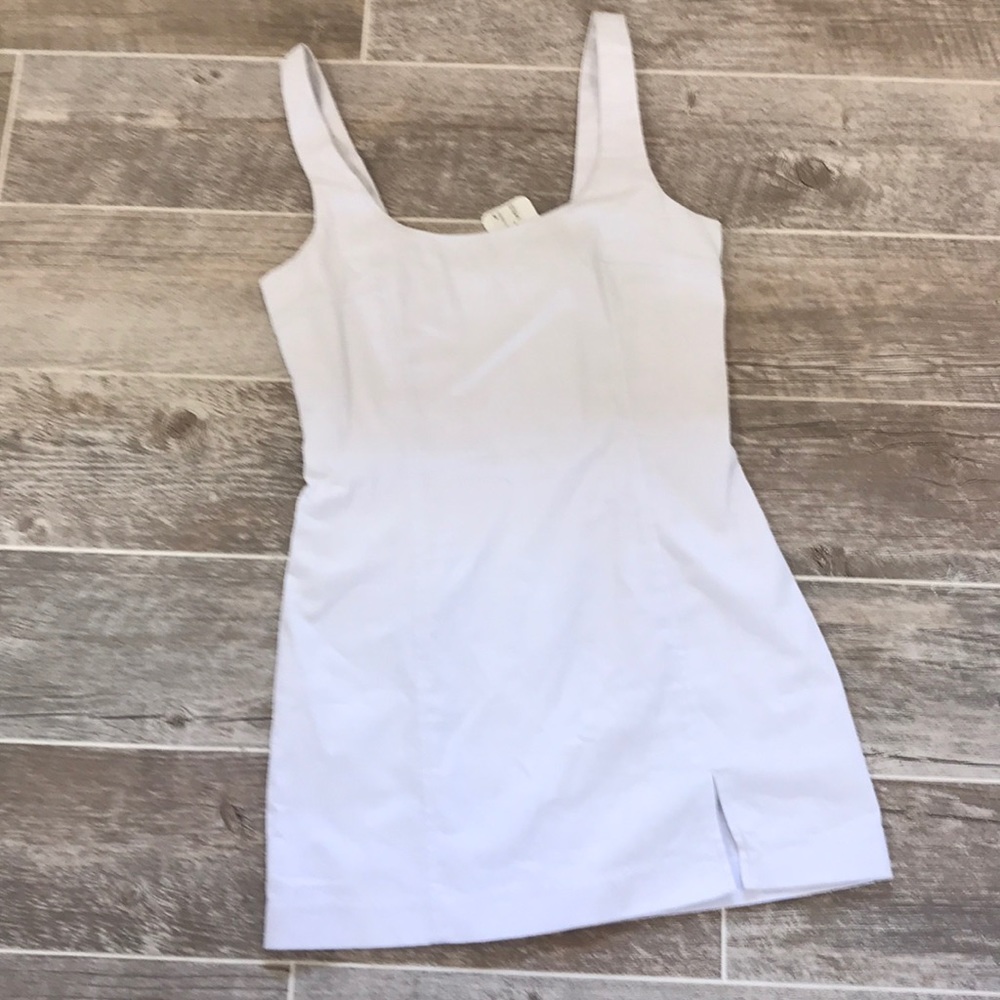 White twill sundress